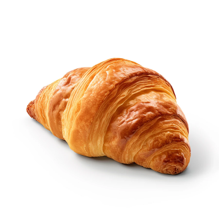 A golden butter croissant
