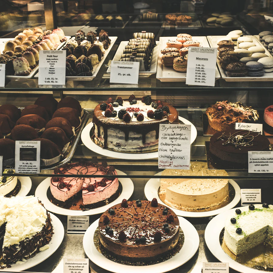 Chocolate cupcakes on a shelf